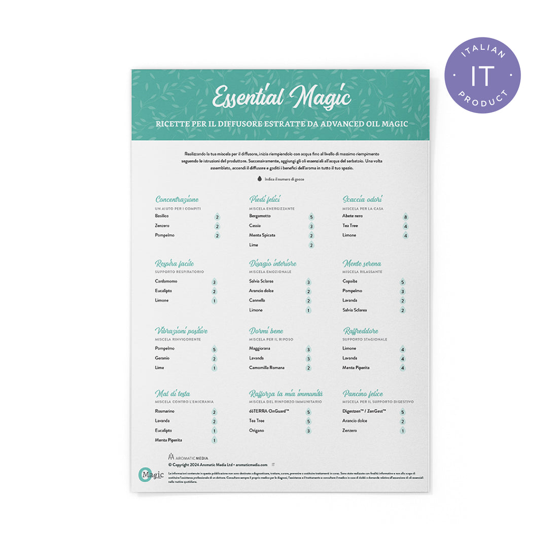 Essential Magic Diffuser Recipe Download - ITALIAN